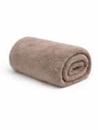 Linolux Fleece Plaid Rabbit Fur Taupe