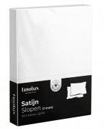Linolux Kussensloop 400 count Satijn White 2x 60x70