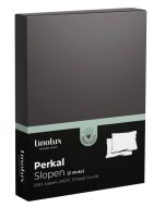 Linolux Kussensloop Katoen Perkal Anthracite 2x 60x70