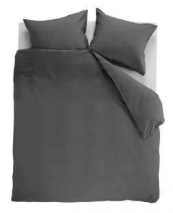 Beddinghouse Dekbedovertrek Basic Anthracite Lits-jumeaux