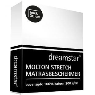 Dreamstar Hoeslaken Molton stretch (topper) hoek 30 cm