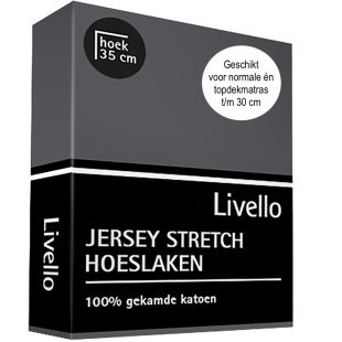 Livello (topper) Hoeslaken Jersey Dark Grey