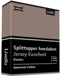 Livello Hoeslaken Splittopper Jersey Excellent Taupe 250 gr