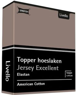 Livello Hoeslaken Topper Jersey Excellent Taupe 250 gr