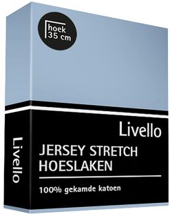 Livello (topper) Hoeslaken Jersey Dusty Blue