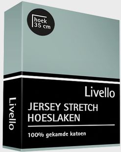 Livello (topper) Hoeslaken Jersey Misty Green