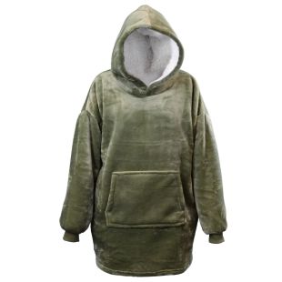 Unique Living Oversized Fleece Hoodie Deep Green
