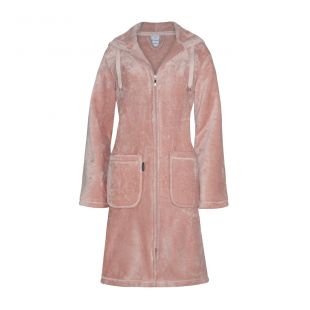 Vandyck Fleece Badjas met rits Julia Sepia Pink