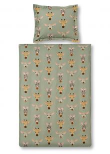 Vandyck Kids Dekbedovertrek Wildlife Light Olive