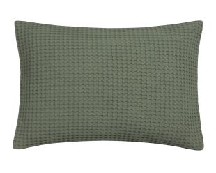 Vandyck Kussensloop Wafel Pique Earth green 40x55