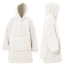 Sherpa hoodie white on sale