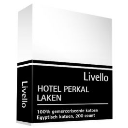 viel Brutaal Aan de overkant Livello Hotel Laken Egyptisch Katoen Perkal White