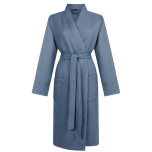 Linolux Wafel Badjas Waffle Pique Dark Blue